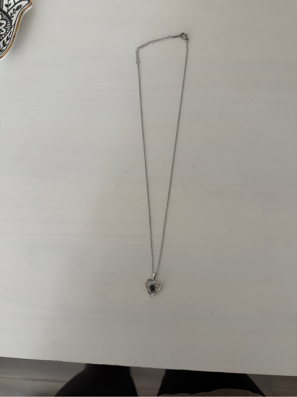 Silver Stainless Steel Heart Pendant Necklace